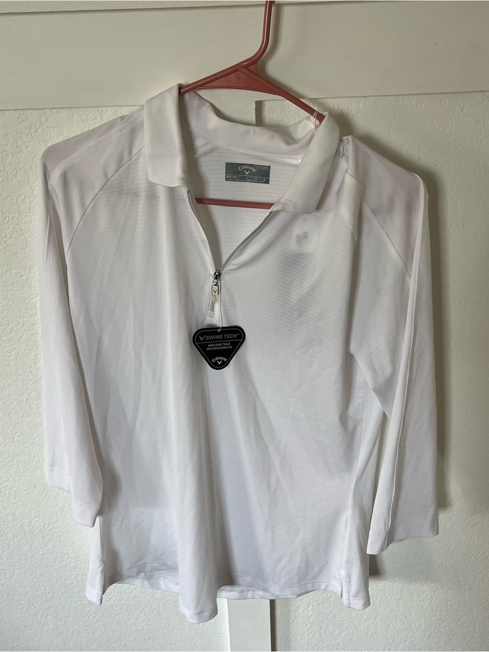 Callaway Women's Large Opti-dry UPF 50 Golf Quarter-zip NWT